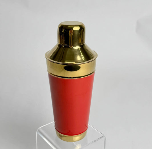 Red Hand Painted Cocktail Shaker