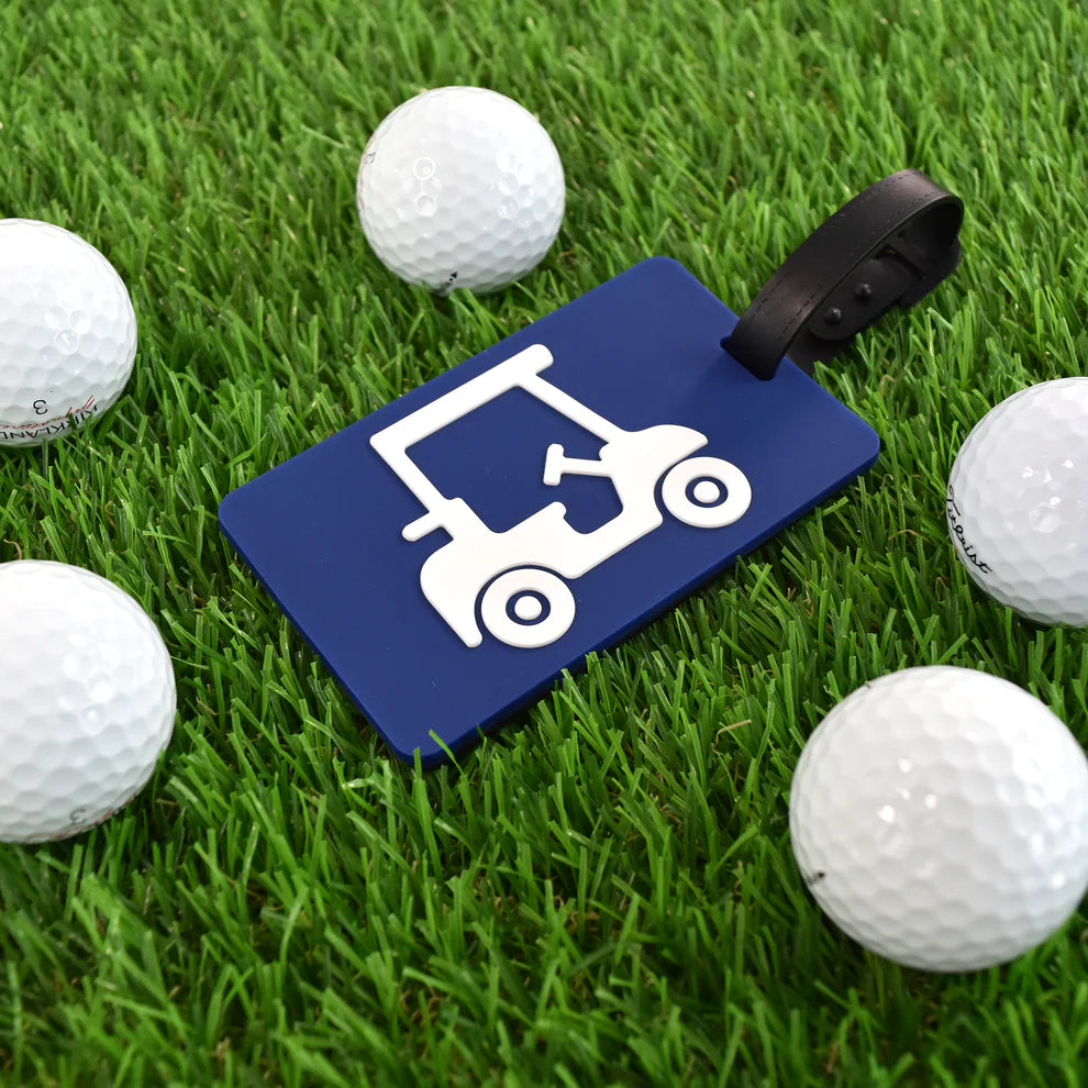Navy Blue Golf Cart Bag Tag