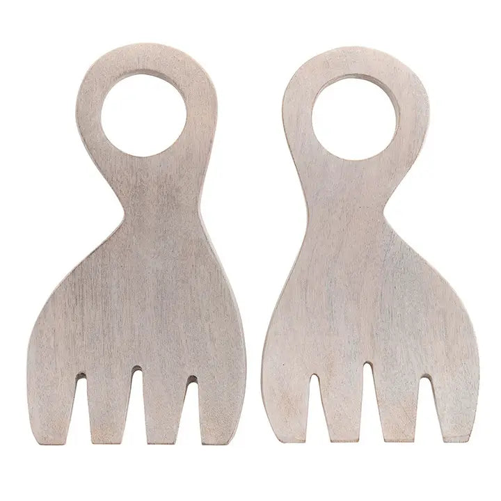 Wood Claw Salad Server
