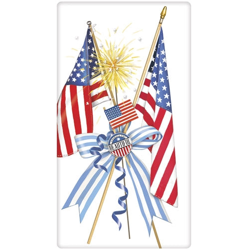Flag Ribbon Bagged Towel