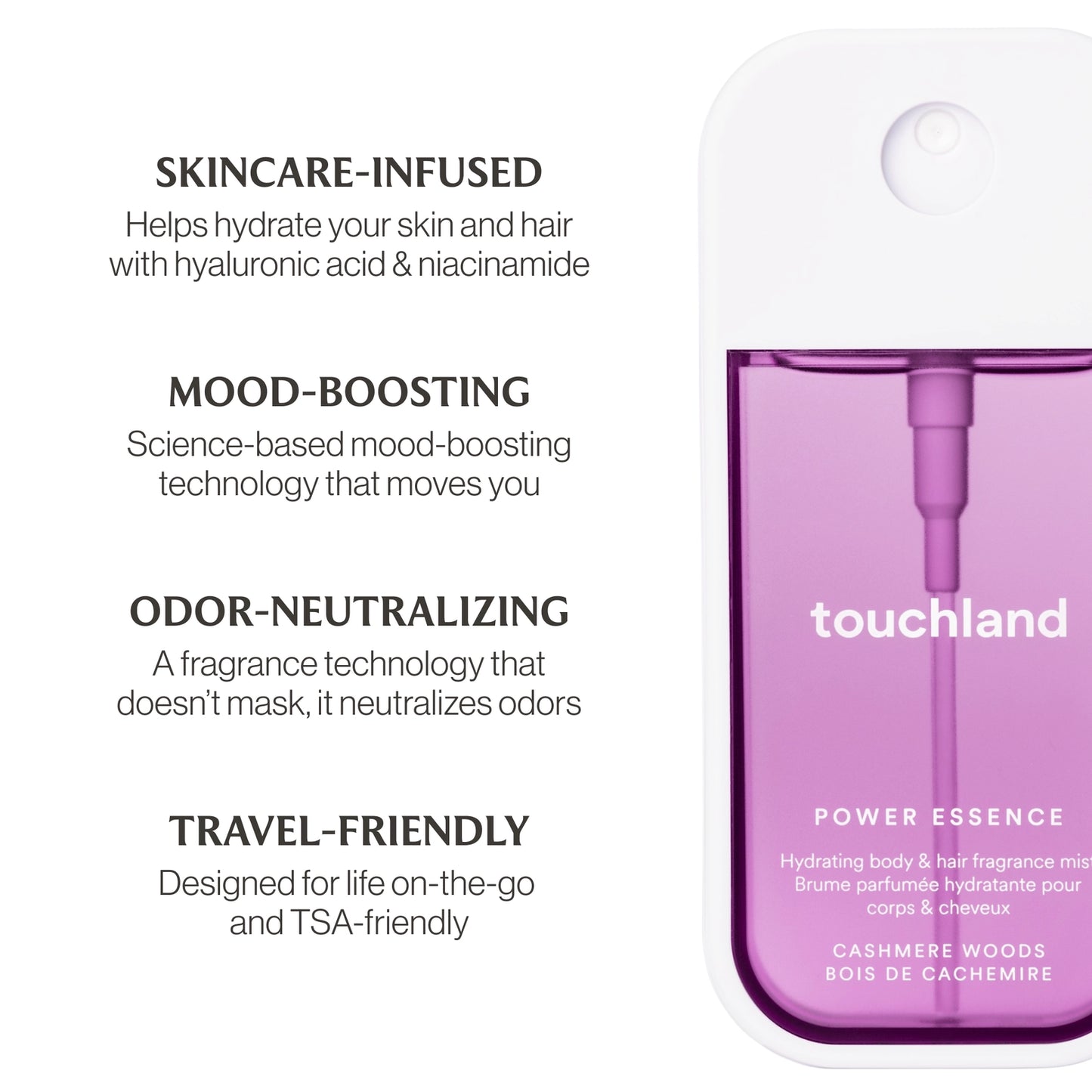 Touchland Cashmere Woods Power Essence Body & Hair Fragrance