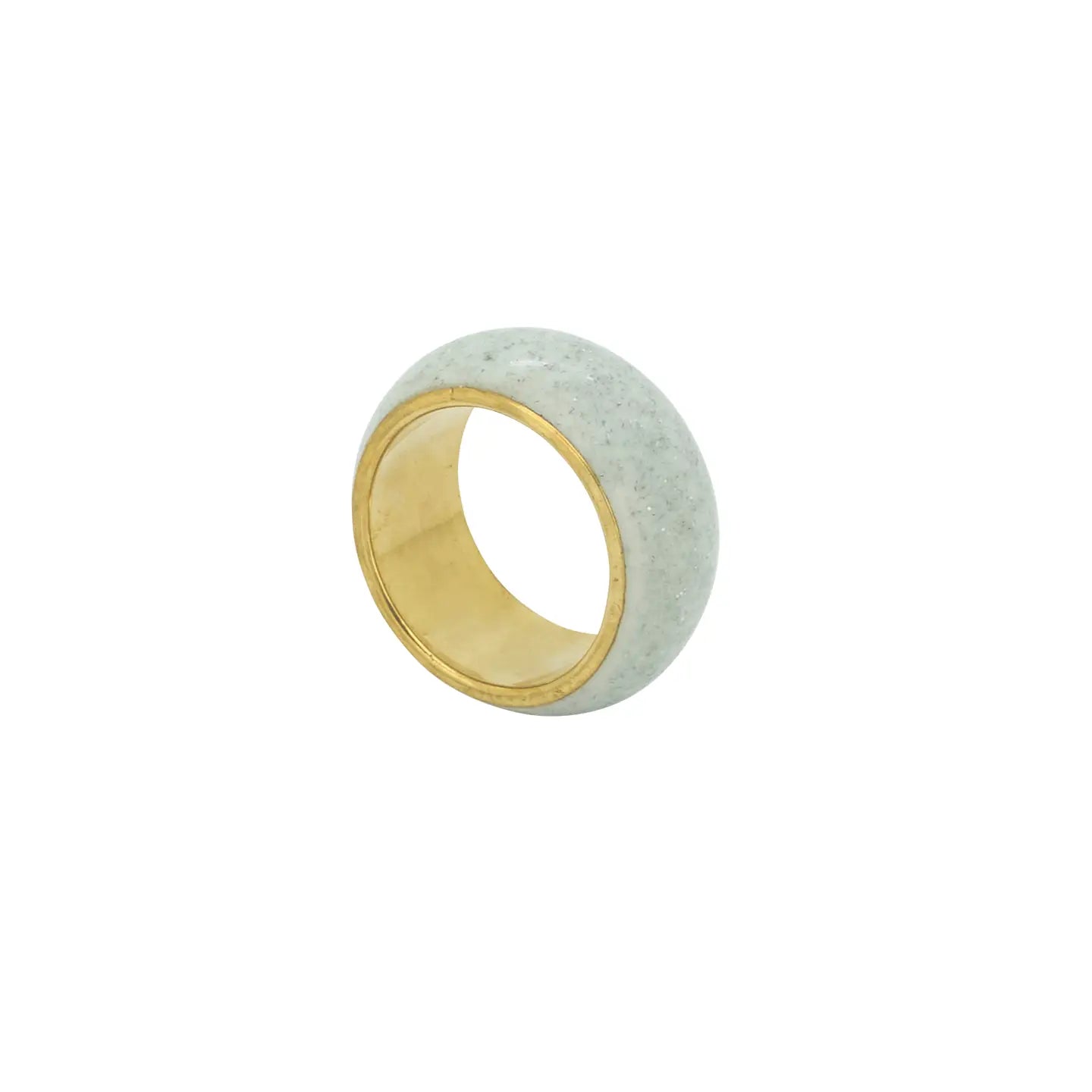 Saro Dome Napkin Ring Sea Green