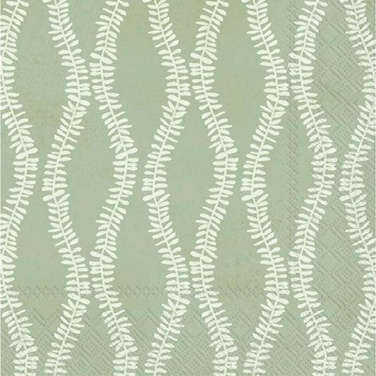 Leaf & Stem Dark Green Cocktail Napkins