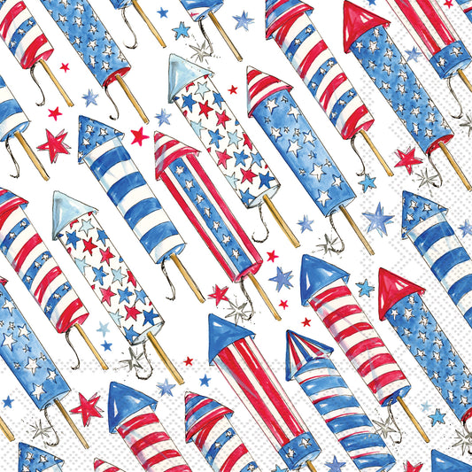 Patriotic Rockets Cocktail Napkins