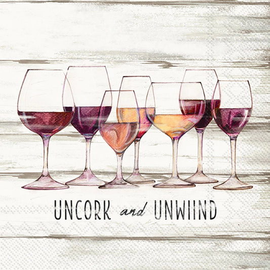 Uncork & Unwind Cocktail Napkins
