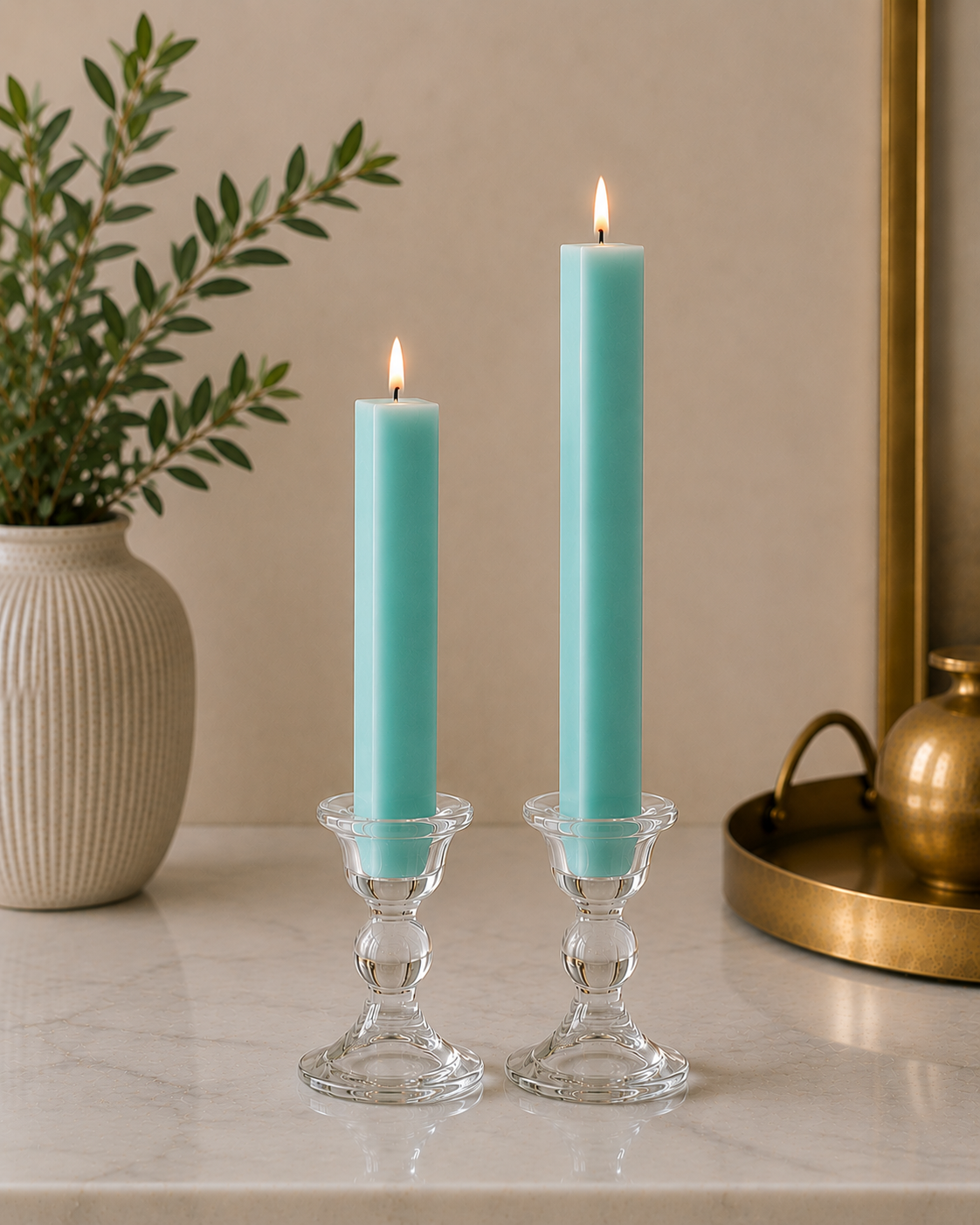 Dadant Square Beeswax Taper Candles