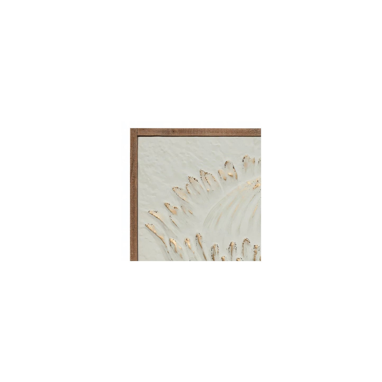 Wood Framed Metal Wall Decor