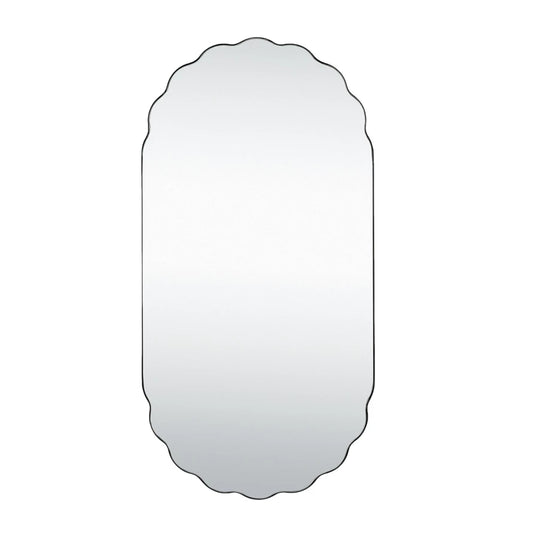 Scalloped Metal Framed Mirror