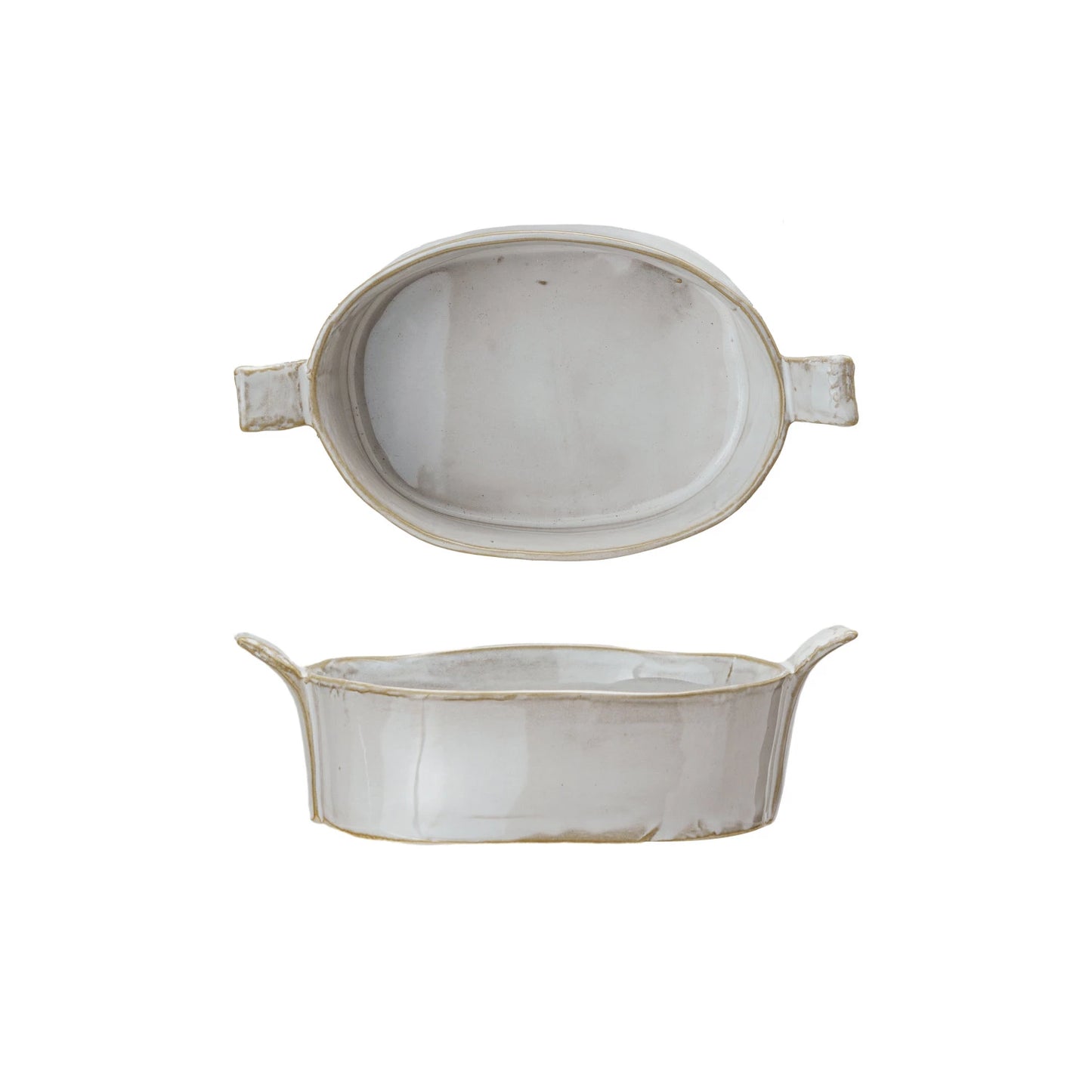 Stoneware Mini Baker with Handles