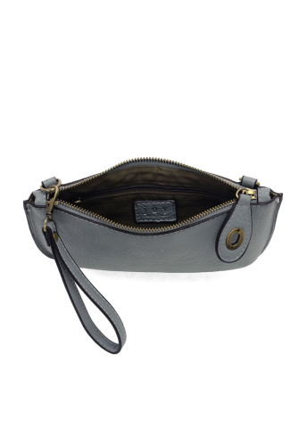 Joy Susan Mini Crossbody Wristlet Clutch Blue Grey
