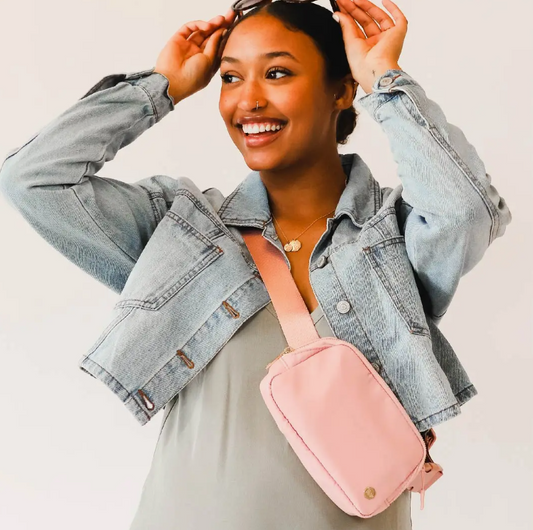 Dusty Blush Belt Bag + Wallet Set SALE