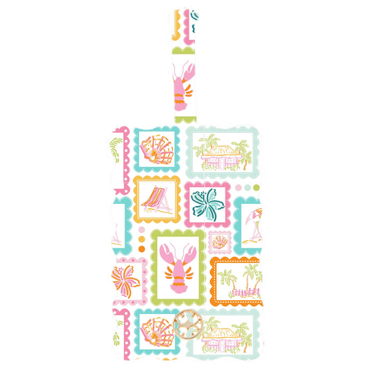 Mary Square Luggage Tag Happy Place
