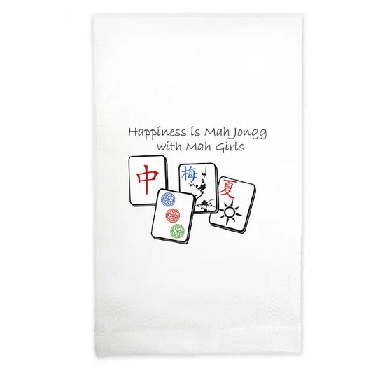 Mariasch Studios Happiness is Mah Jongg Towel