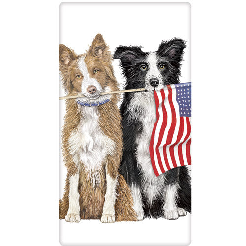 Collie Flag Bagged Towel