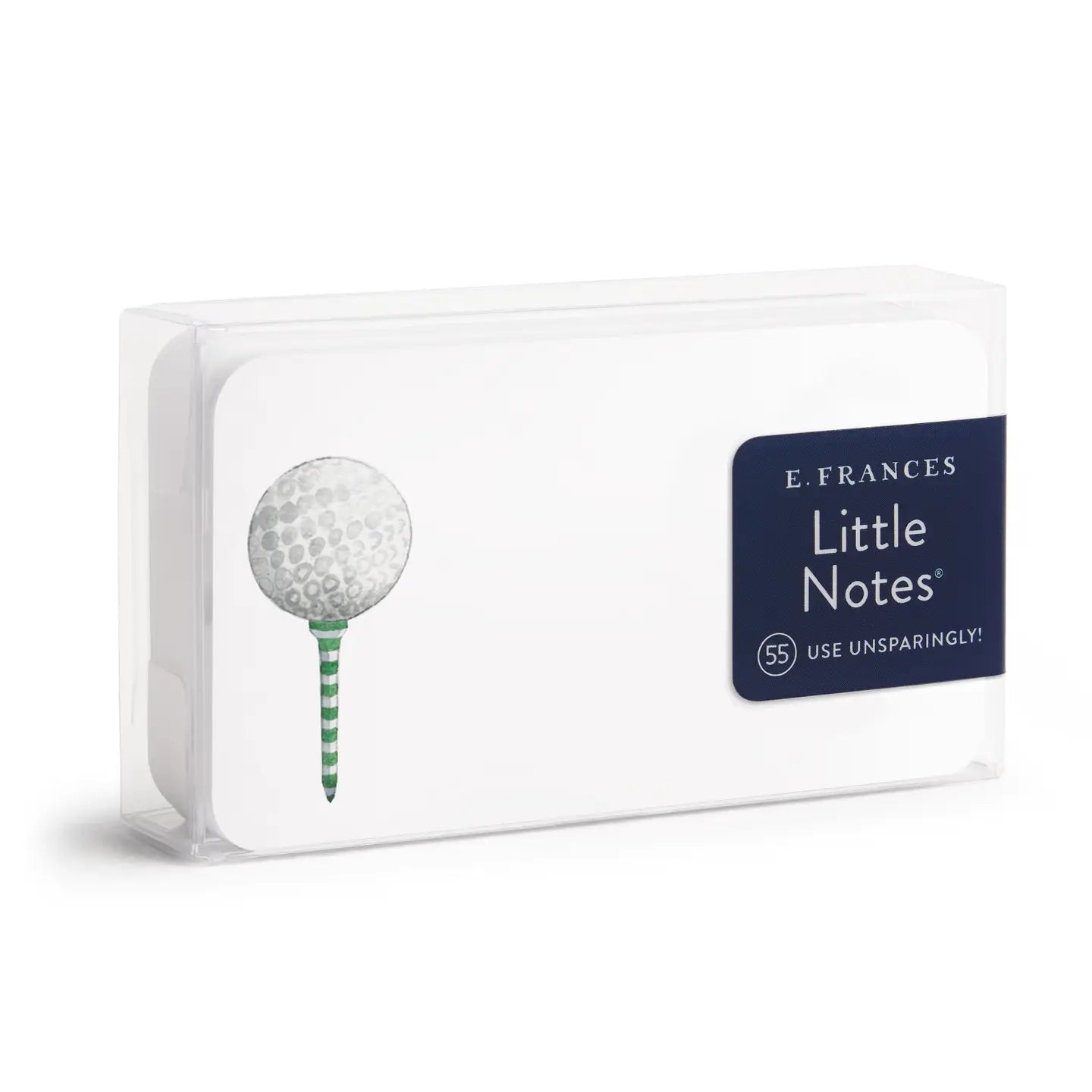 E. Frances Little Notes packaging with a golf ball and tee design on a white background