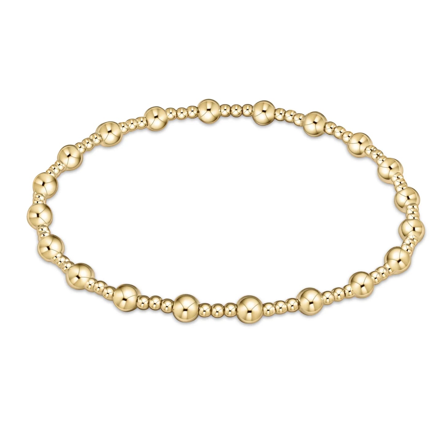 eNewton Egirl Classic Sincerity 4mm Bead Bracelet Gold