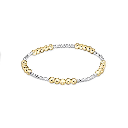 eNewton Classic Blissful 2/4mm Mixed Metal Bead Bracelet