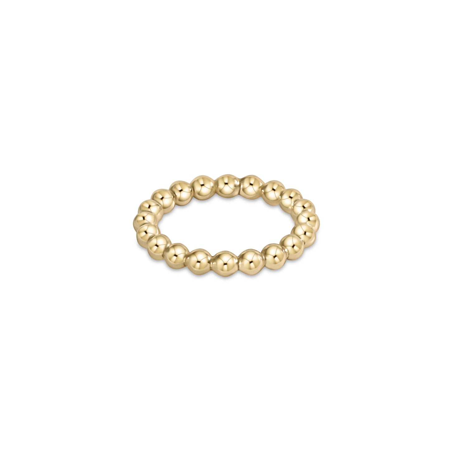 A 3mm gold-filled beaded ring by enewton displayed against a white background.