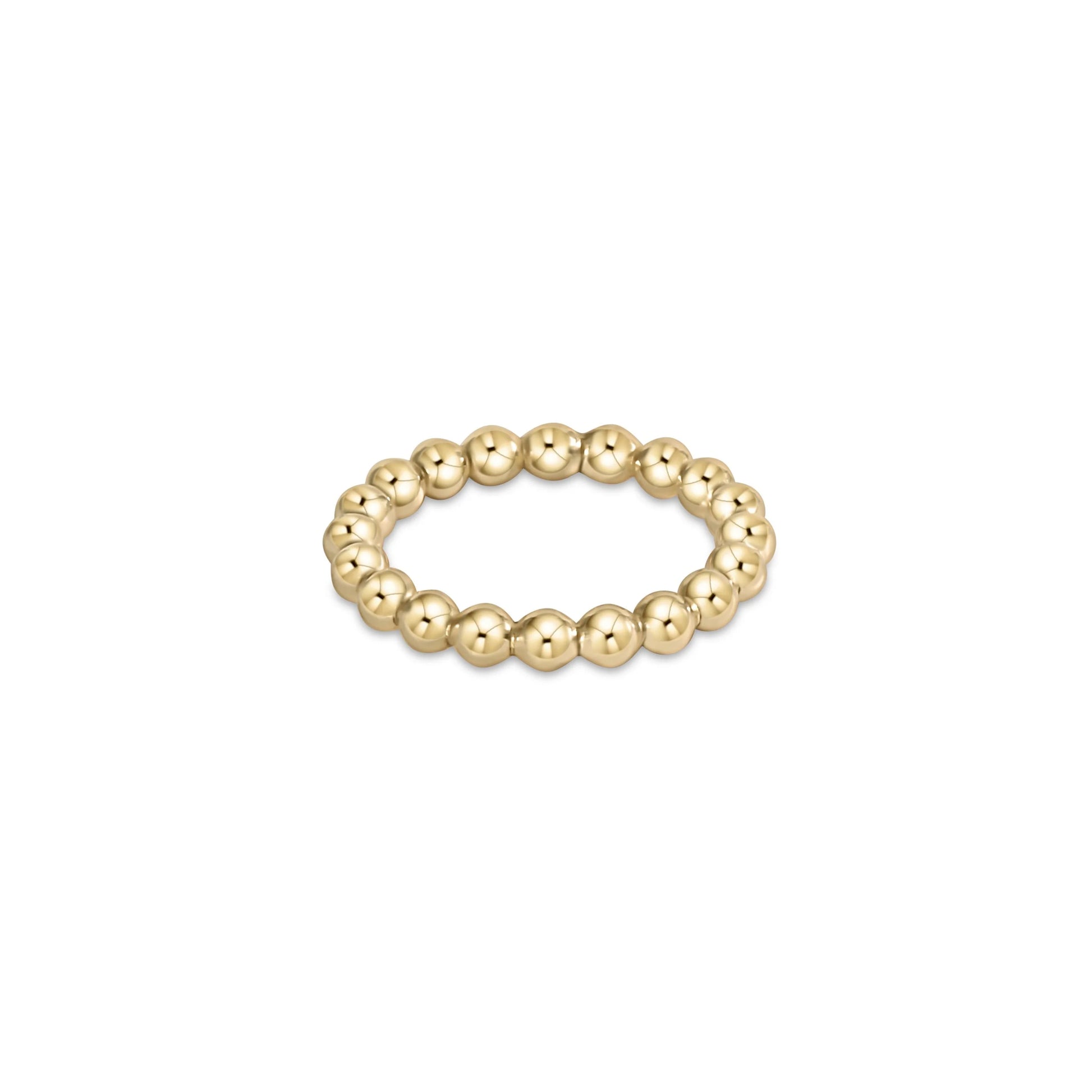 A 3mm gold-filled beaded ring by enewton displayed against a white background.