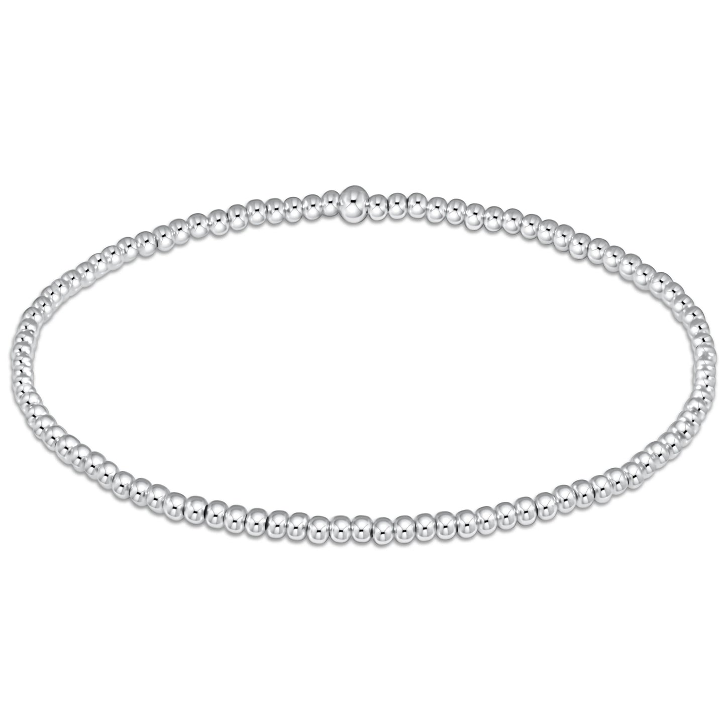 eNewton Classic Sterling silver 2mm Bead Bracelet