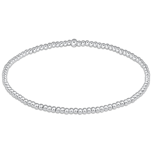eNewton Classic Sterling silver 2mm Bead Bracelet