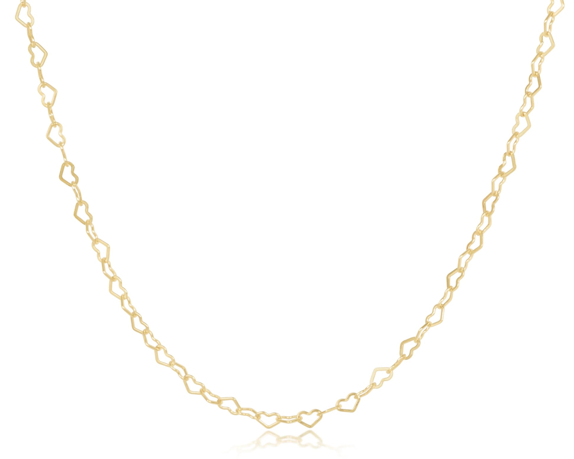 enewton love chain choker necklace with connected gold hearts