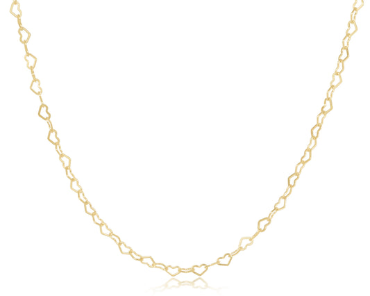 enewton love chain choker necklace with connected gold hearts