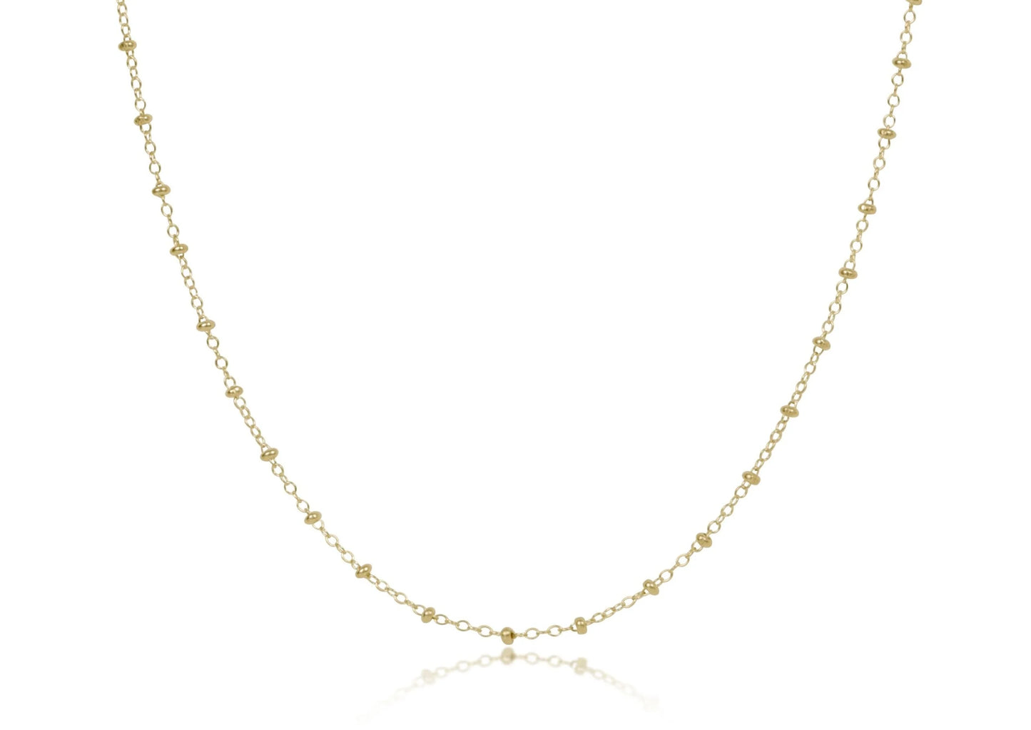 Gold 15" Choker Simplicity Chain Gold - Classic Gold 2MM necklace on a white background