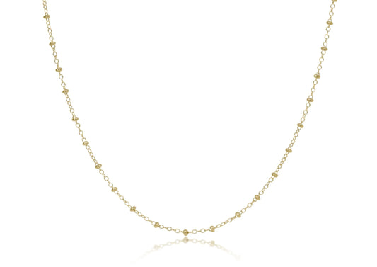 Gold 15" Choker Simplicity Chain Gold - Classic Gold 2MM necklace on a white background