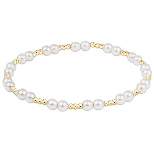 enewton Extends Together Pearl 4MM Bracelet with gold accents on a white background