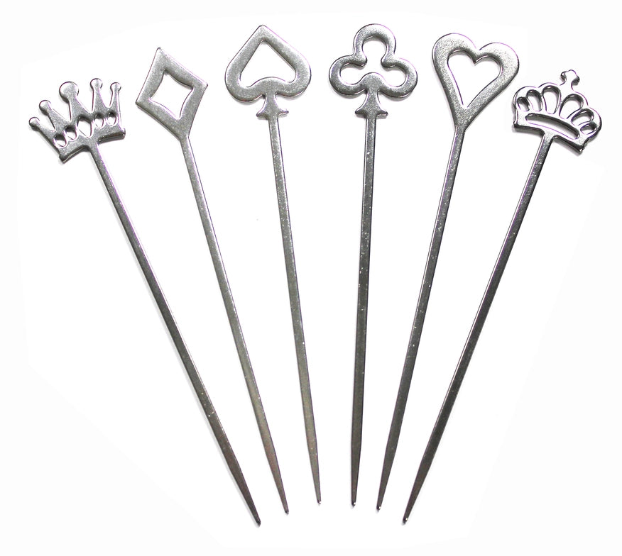 Winning Hand Cocktail Picks Set of 6