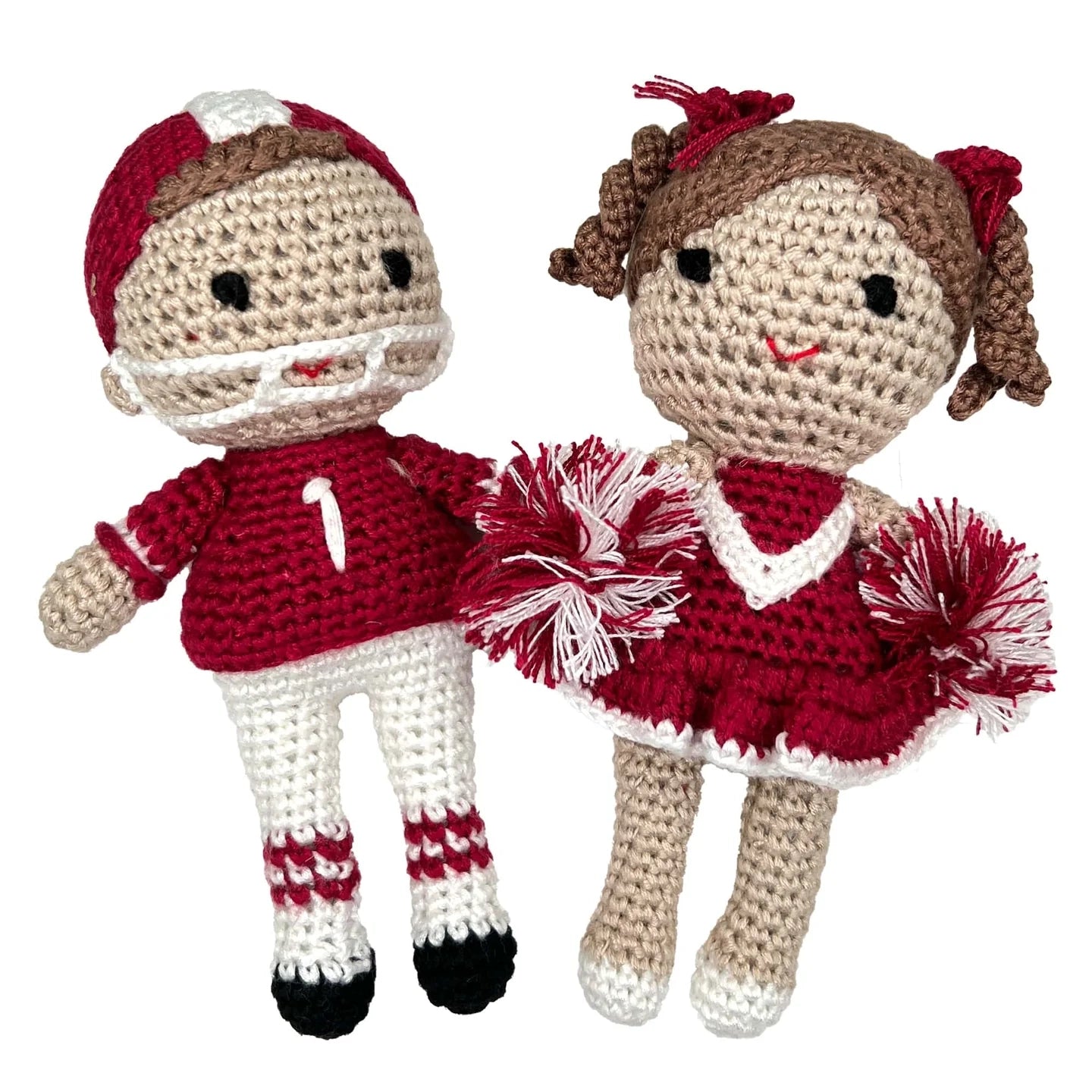 Football Player Crochet Rattle