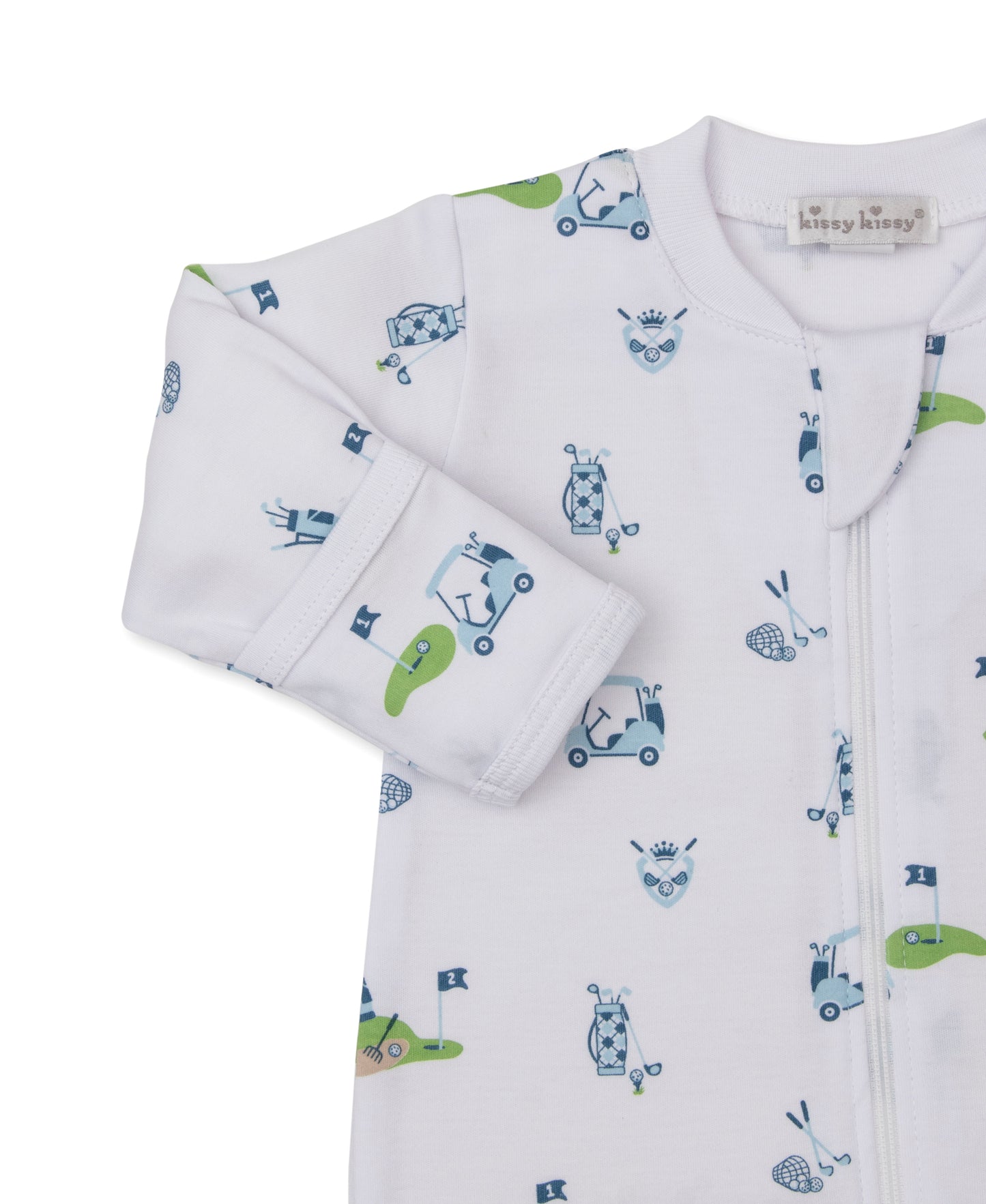 Kissy Kissy Golf Championship Blue Zip Footie