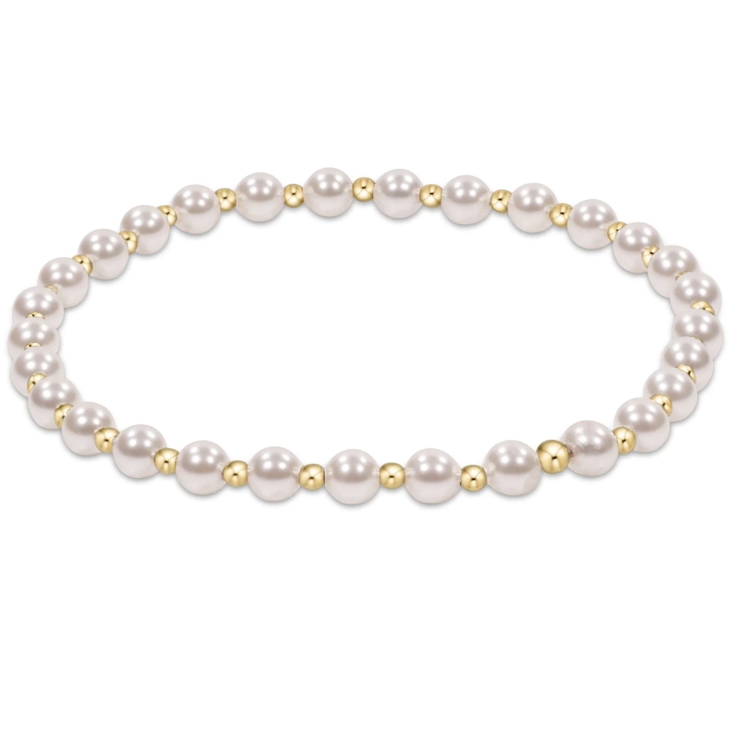 eNewton Extends Classic Grateful 4mm Pearl Bead Bracelet