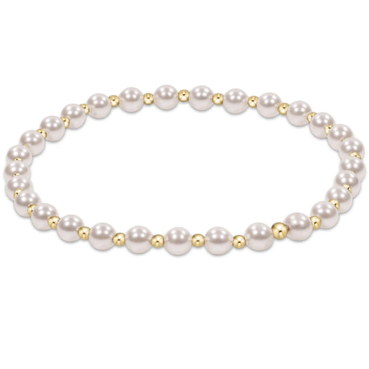 eNewton Extends Classic Grateful 4mm Pearl Bead Bracelet