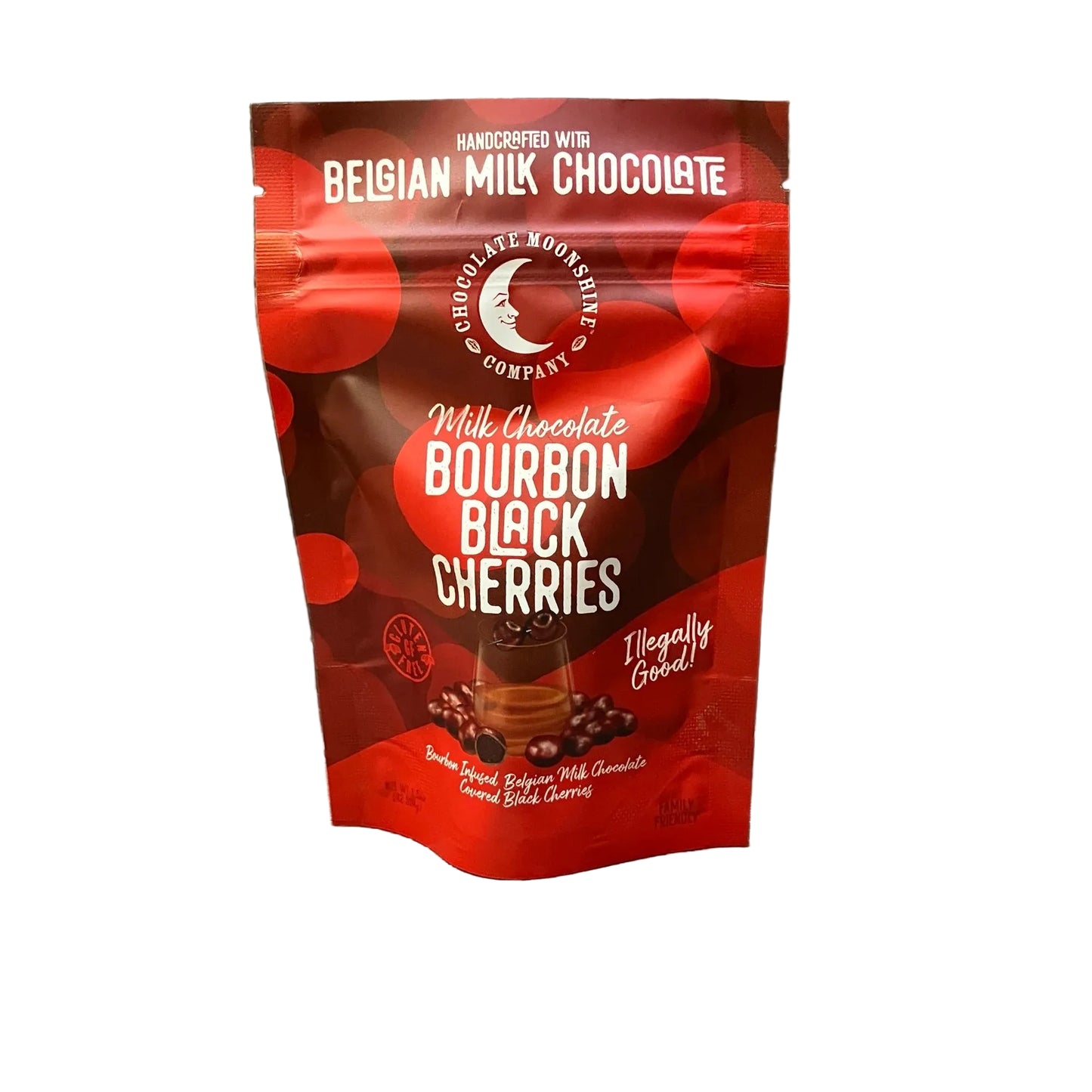 Chocolate Moonshine Bourbon Black Cherries Snacking Bag