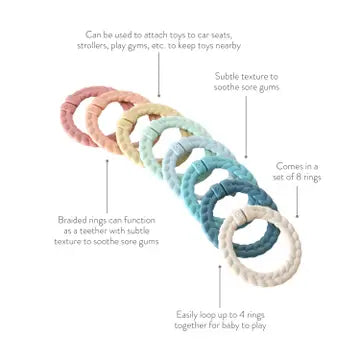 Itzy Ritzy Bitzy Bespoke Linking Ring Set - Rainbow