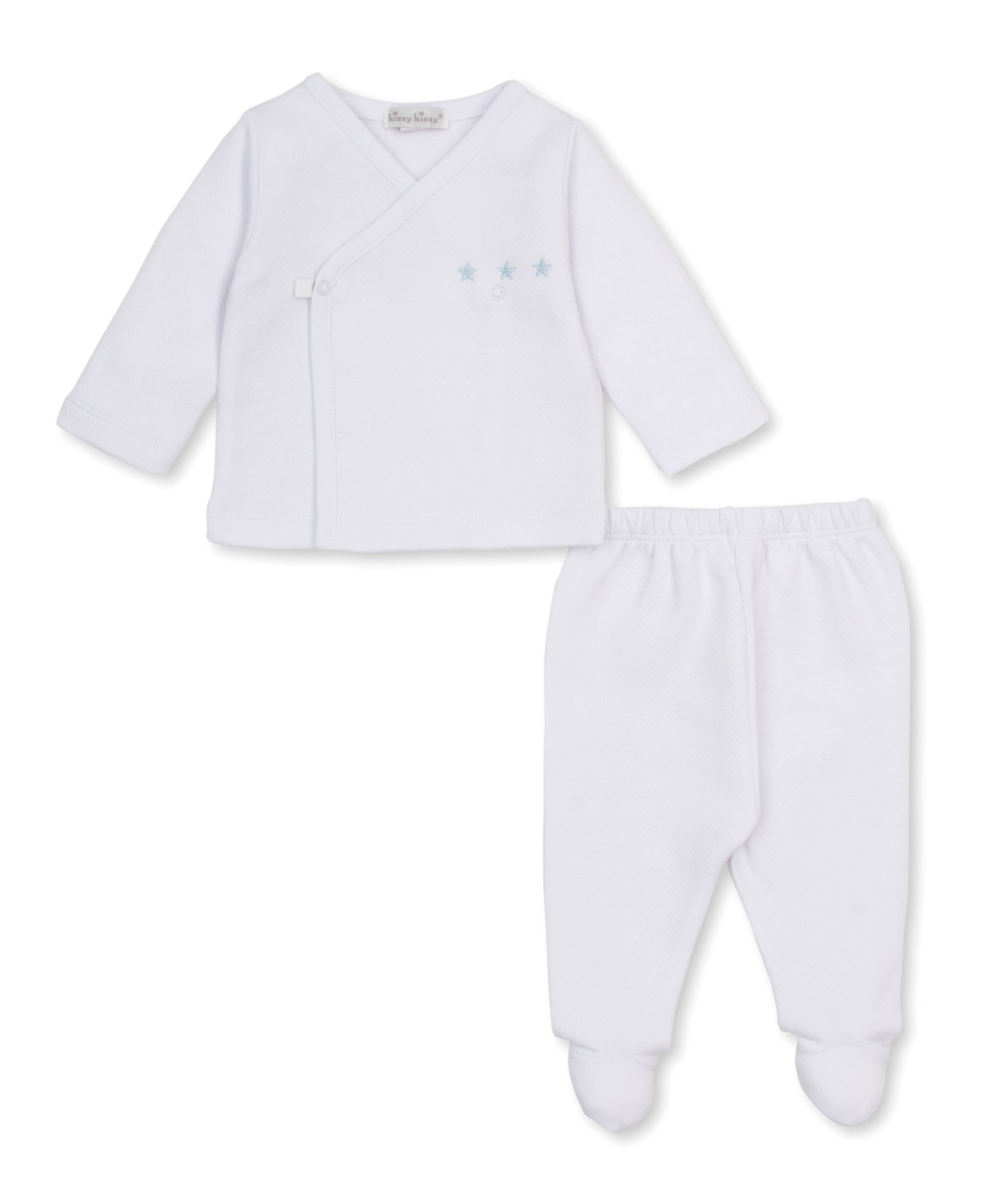 0-3m Jacquard Footed Pant Set Baby Blessings WHLB