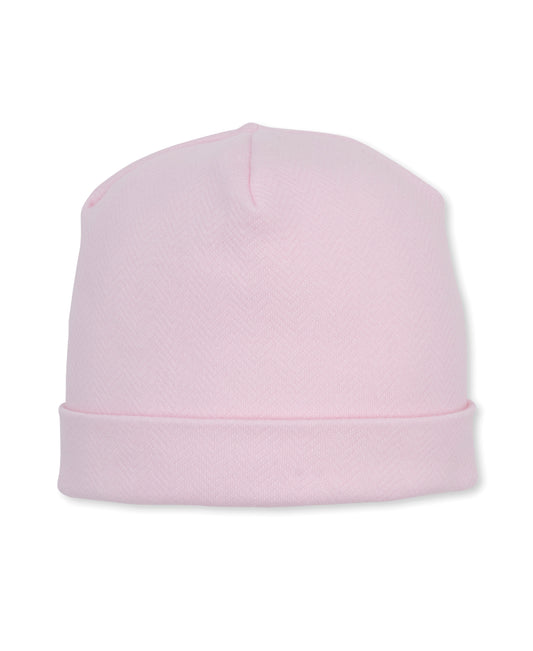 kissy kissy pink jacquard baby hat
