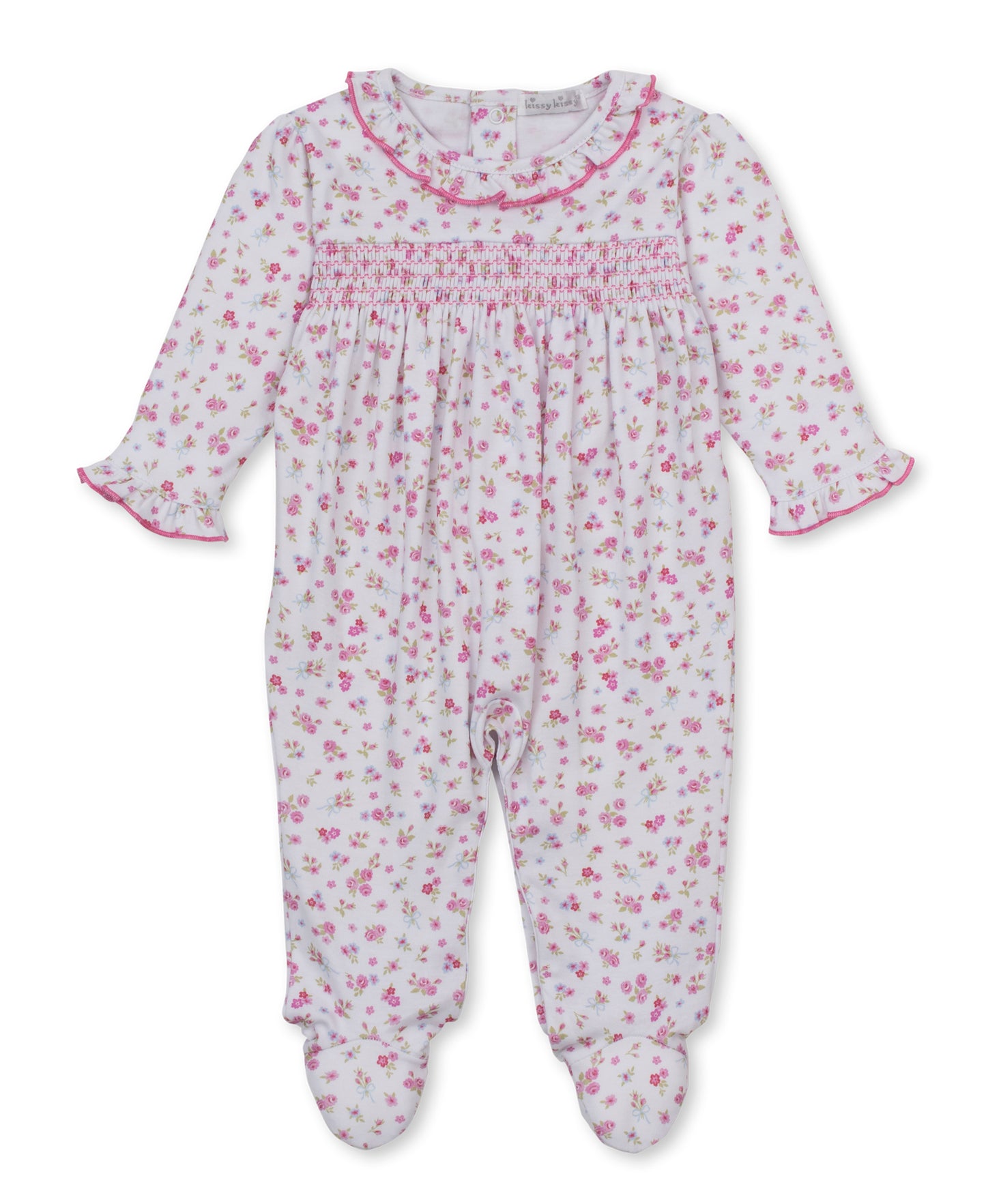 Kissy Kissy Rose Renaissance Smocked Footie