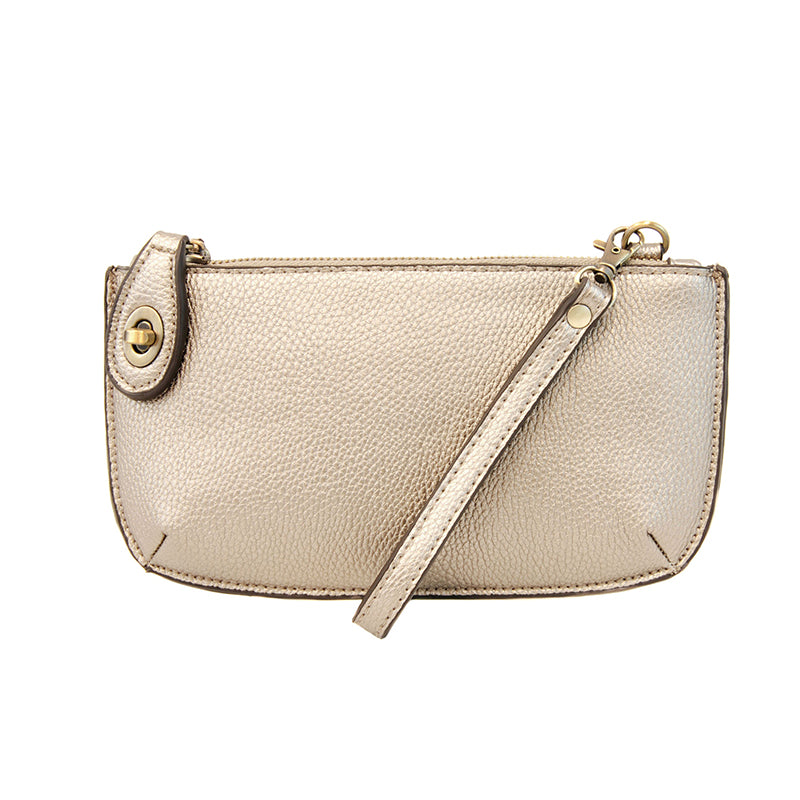 Joy Susan Mini Crossbody Wristlet Clutch Metallic Pearl