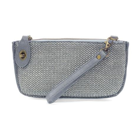 Joy Susan Straw Mini Crossbody Wristlet Clutch Blue