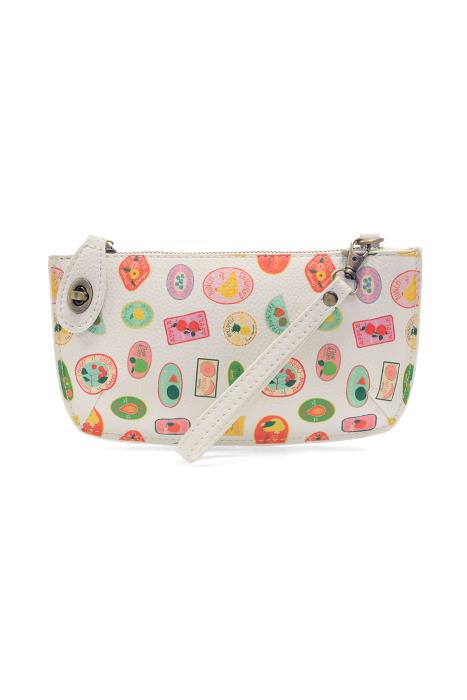 Joy Susan Mini Crossbody Wristlet Clutch White Farmer's Market
