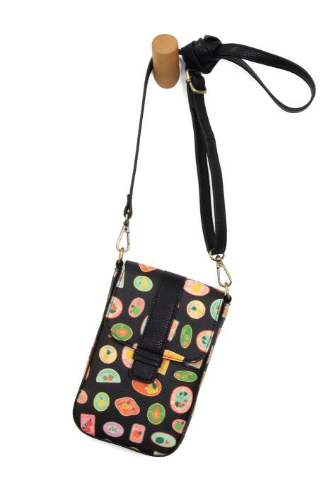 Joy Susan Black Farmers Market Phone Crossbody