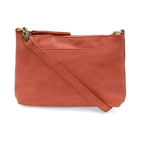 Joy Susan Lovey Top Zip Crossbody Living Coral
