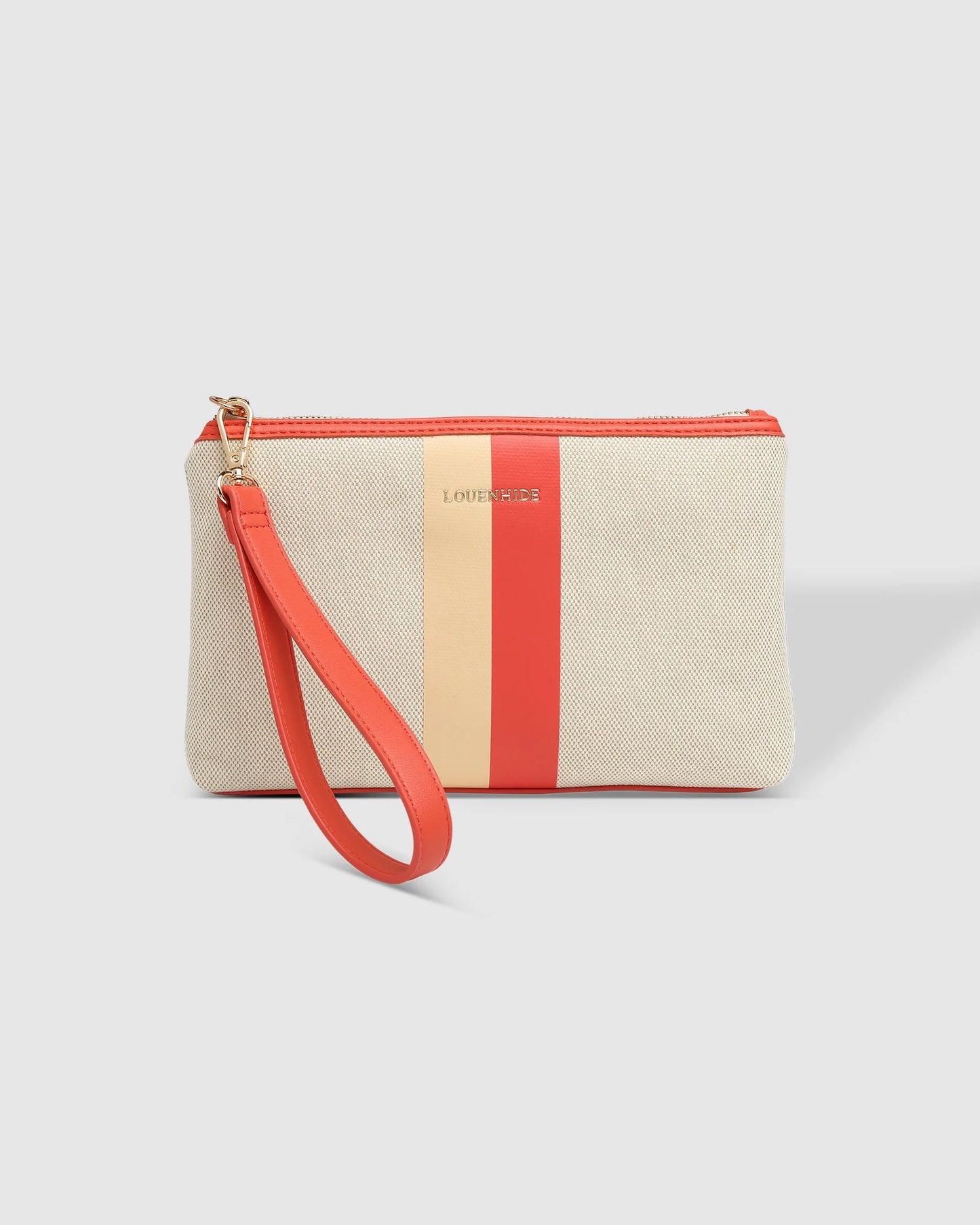 SALE Louenhide Mimi Canvas Wristlet Peach