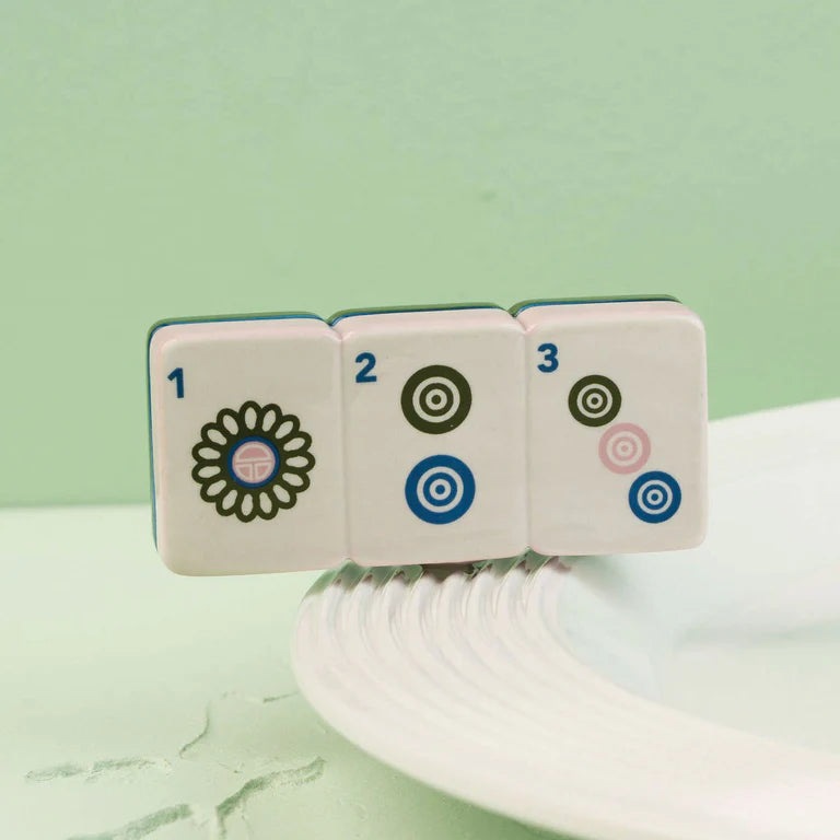 mahjong tile Nora Fleming mini with printed numbers and dots