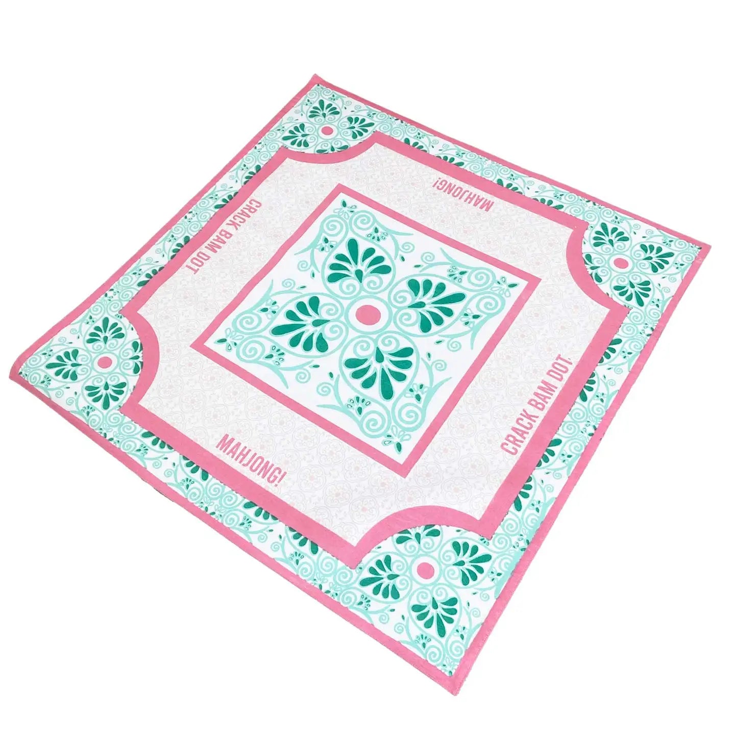 Mahjong Mat in Pink & Teal