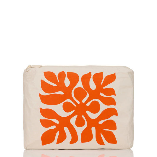 Aloha Collection Applique Mid Pouch Zest on Sandstone