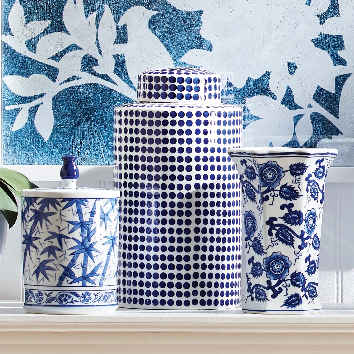 Napa Home Dover Blue Dot Jar